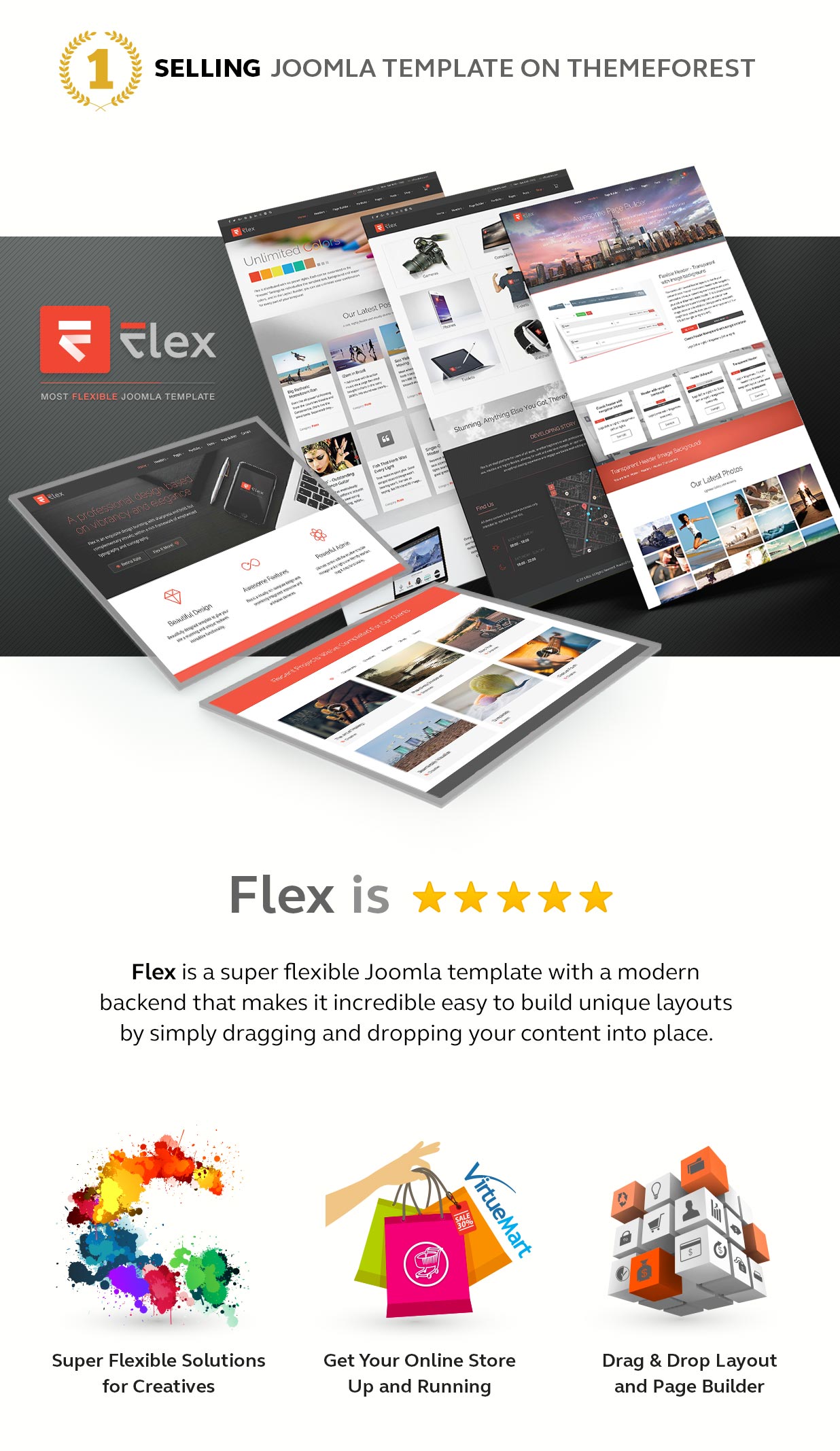 FLEX – 多用途模块灵活的Joomla主题模板插图