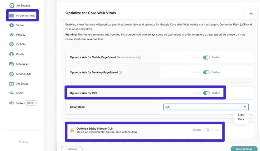 What is the cumulative layout offset (CLS) and how to optimize the lifting illustration21