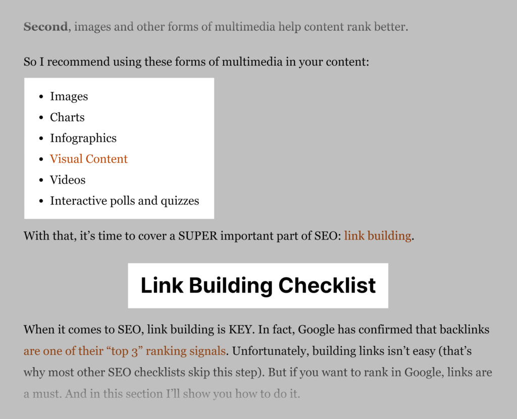 Illustrations of 17 important SEO techniques for improving search engine rankings8