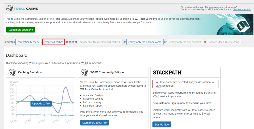 How to clear WordPress site cache illustrations13