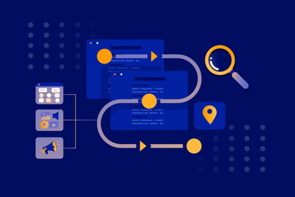 A brief introduction to the SEO process (4 steps) illustration