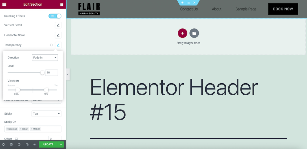 Elementor固定顶部栏（网站页眉）的终极指南插图42