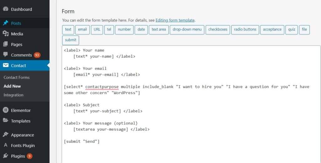 Use the WPForms and CF7 plug-ins to create a WordPress blog contact form tutorial illustration28