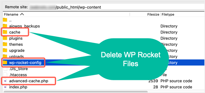 How to completely uninstall and remove the WP Rocket plug-in from the WordPress website? Illustration5