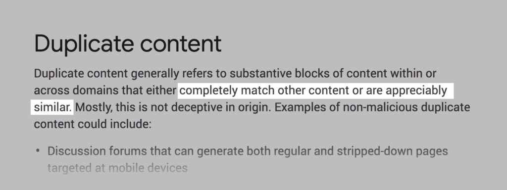 What are the adverse effects of repeated content on SEO and corresponding solution illustrations14