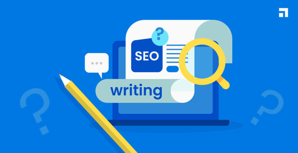 Illustration of blog website article writing based on SEO optimization