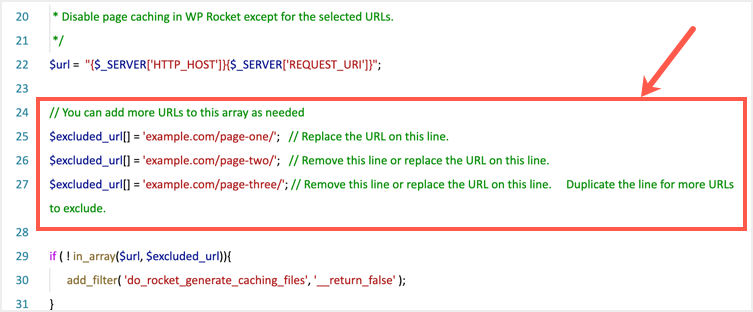 How do I bypass the WP Rocket cache in WordPress? Illustration7