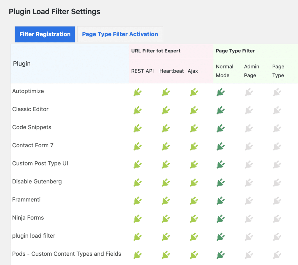 How to disable WordPress plug-in loading on a specific page to speed up illustrations6