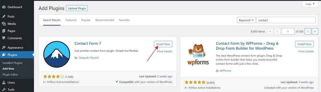 Use the WPForms and CF7 plug-ins to create a WordPress blog contact form tutorial illustration21