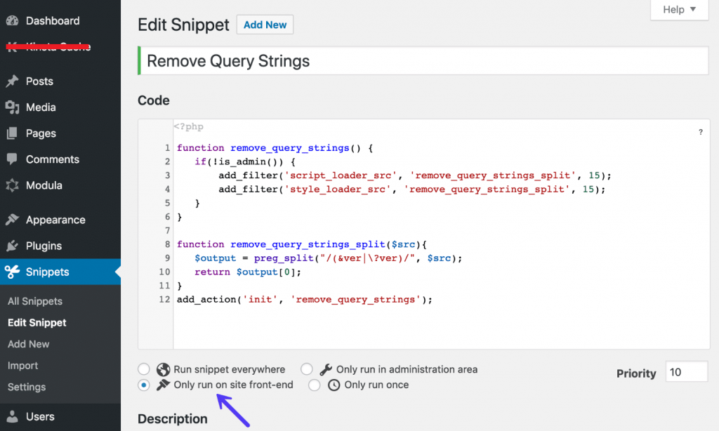 How to delete the query string illustration of the static resource URL address of a WordPress website2