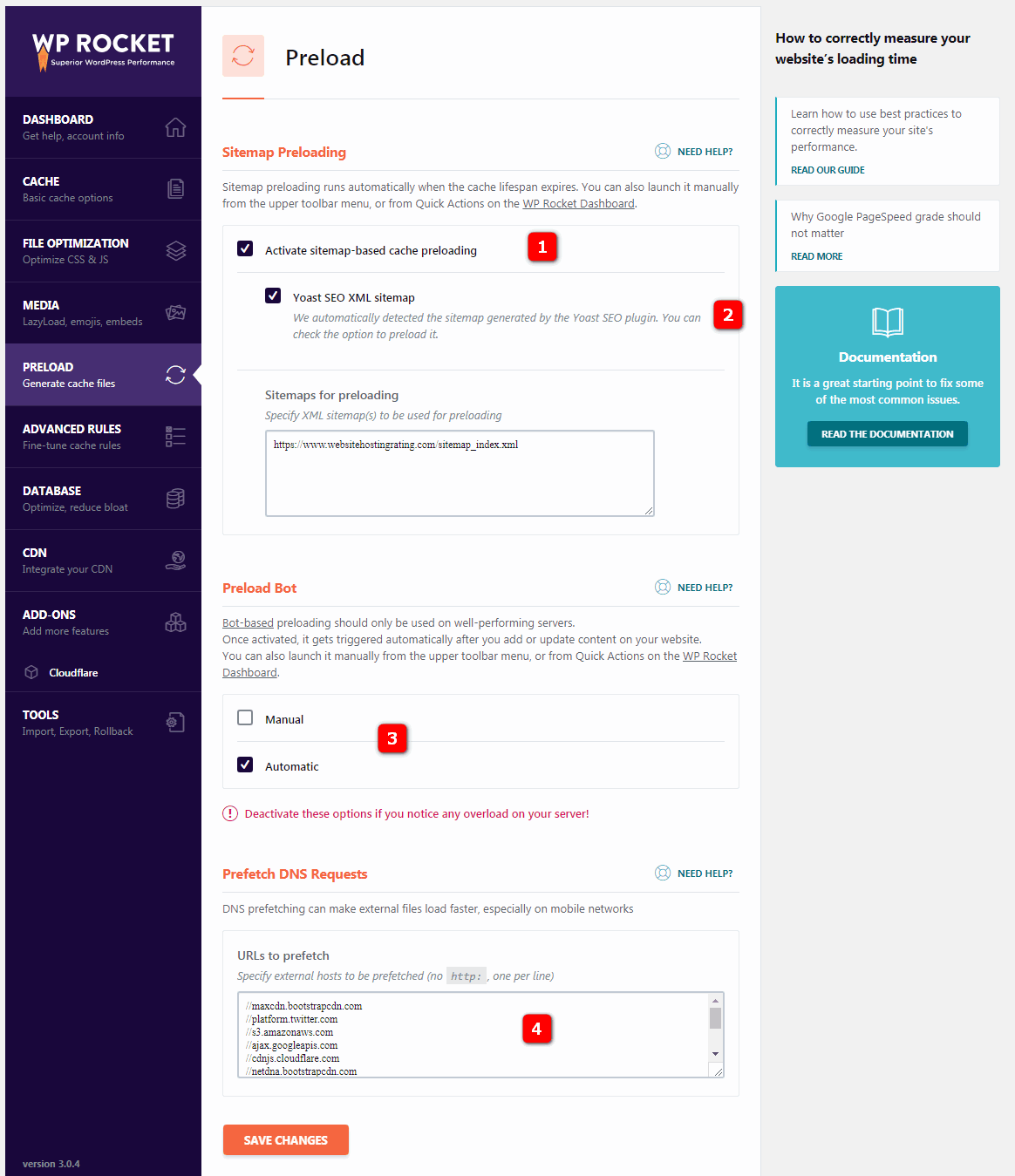 WordPress cache plug-in WP ROCKET configuration tutorial illustration8