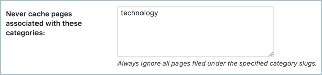 Excluding page and catalog illustrations from the W3 Total Cache plug-in cache2