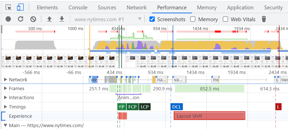 What is the cumulative layout offset (CLS) and how to optimize the lifting illustration15