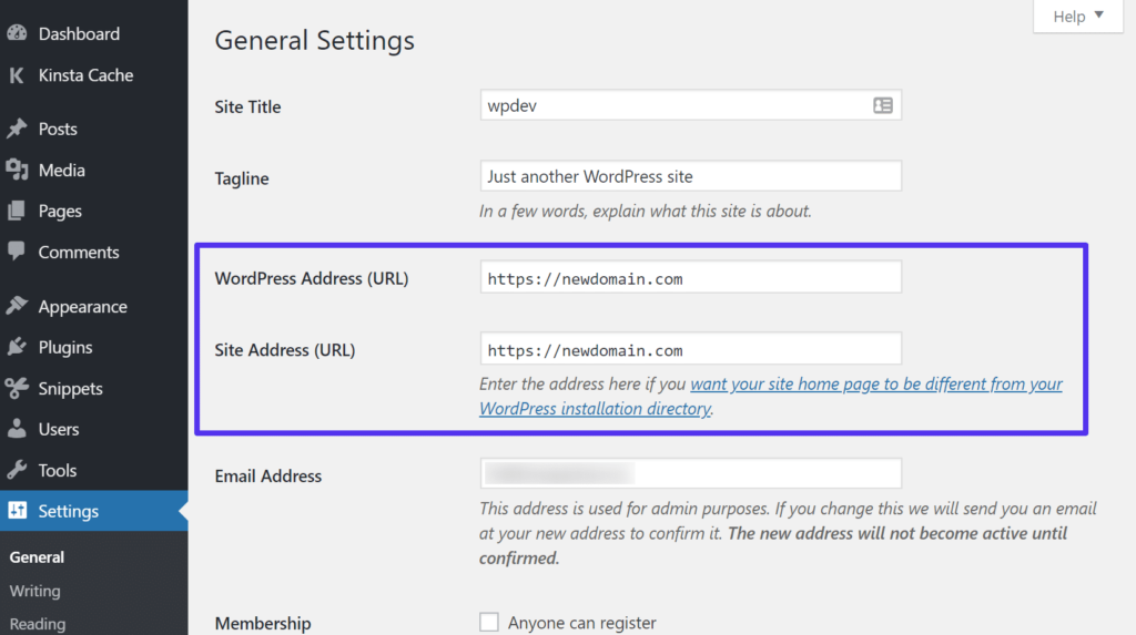 How to change the domain name illustration of WordPress website without affecting SEO5