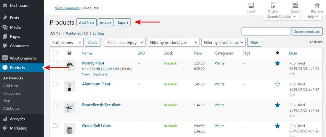 如何导出或者导入WooCommerce产品插图2