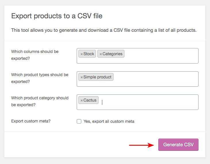 如何导出或者导入WooCommerce产品插图6